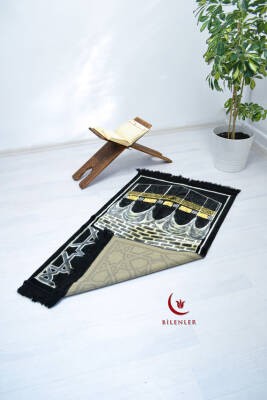 Kabe Desenli Lüks Kadife Dokuma Seccade