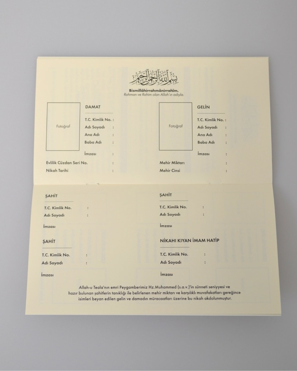 Dini Nikah Seti – Kurdeleli Özel Kutu | Dini Nikah Defteri, Kadife Yasin, Gelin Başörtüsü, Kristal Tesbih, Gül Suyu, Takke, Esans