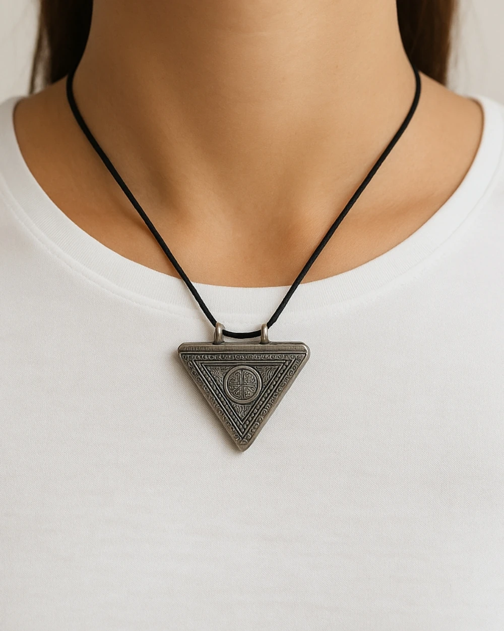 Sürgülü Cevşen Kolye Ucu – Zincirsiz Metal Dua Kolye Ucu, Silinmez Yazılı Manevi Aksesuar