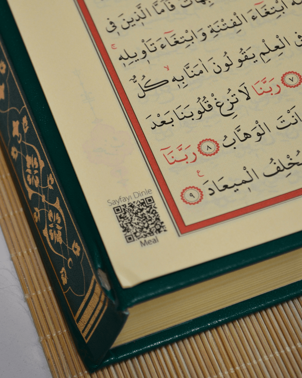 Bilgisayar Hatlı Mühürlü Kur'an-ı Kerim Cami Boy Yeşil