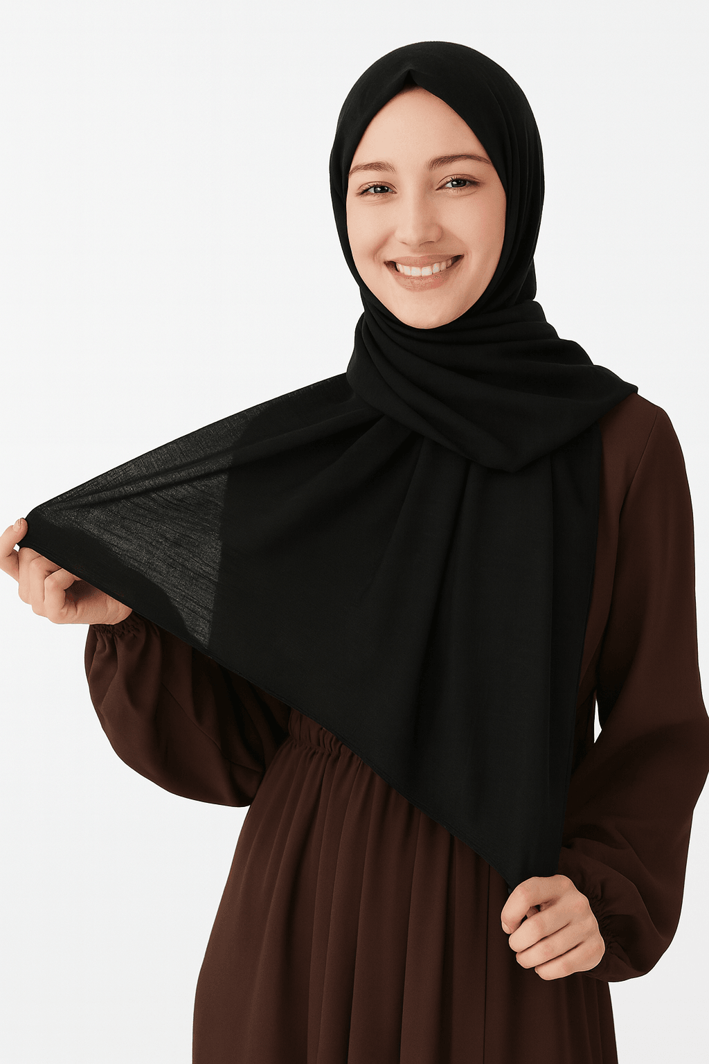 Pamuklu (Cotton) Şal - Siyah