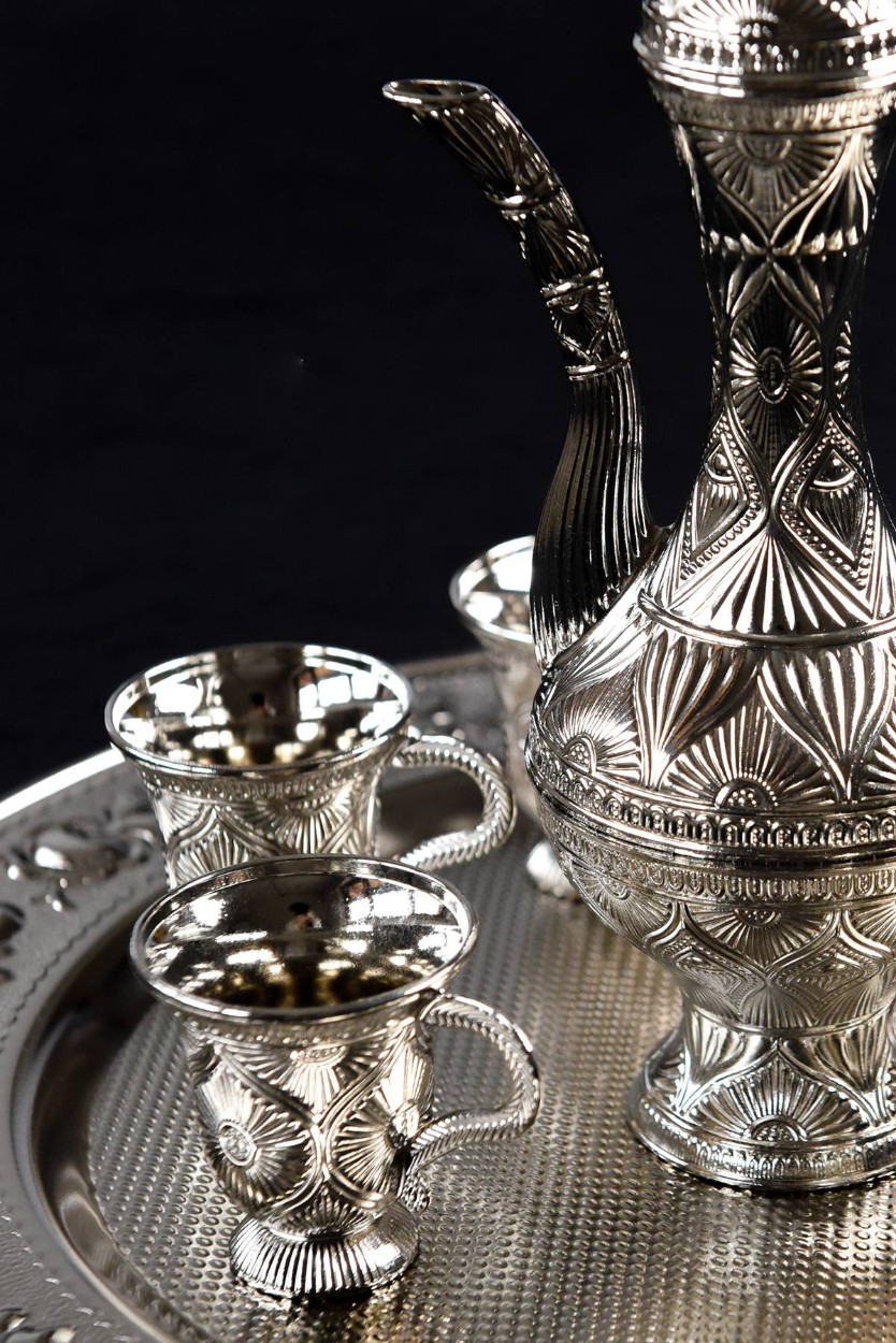 Hediyelik/ Sunumluk Gümüş Zemzem Takımı - 8 Parça