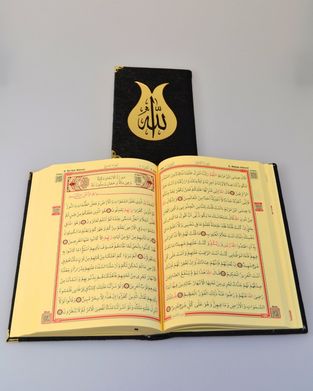 Pleksi Süslemeli Yasinli Kuran-ı Kerim Seti Siyah