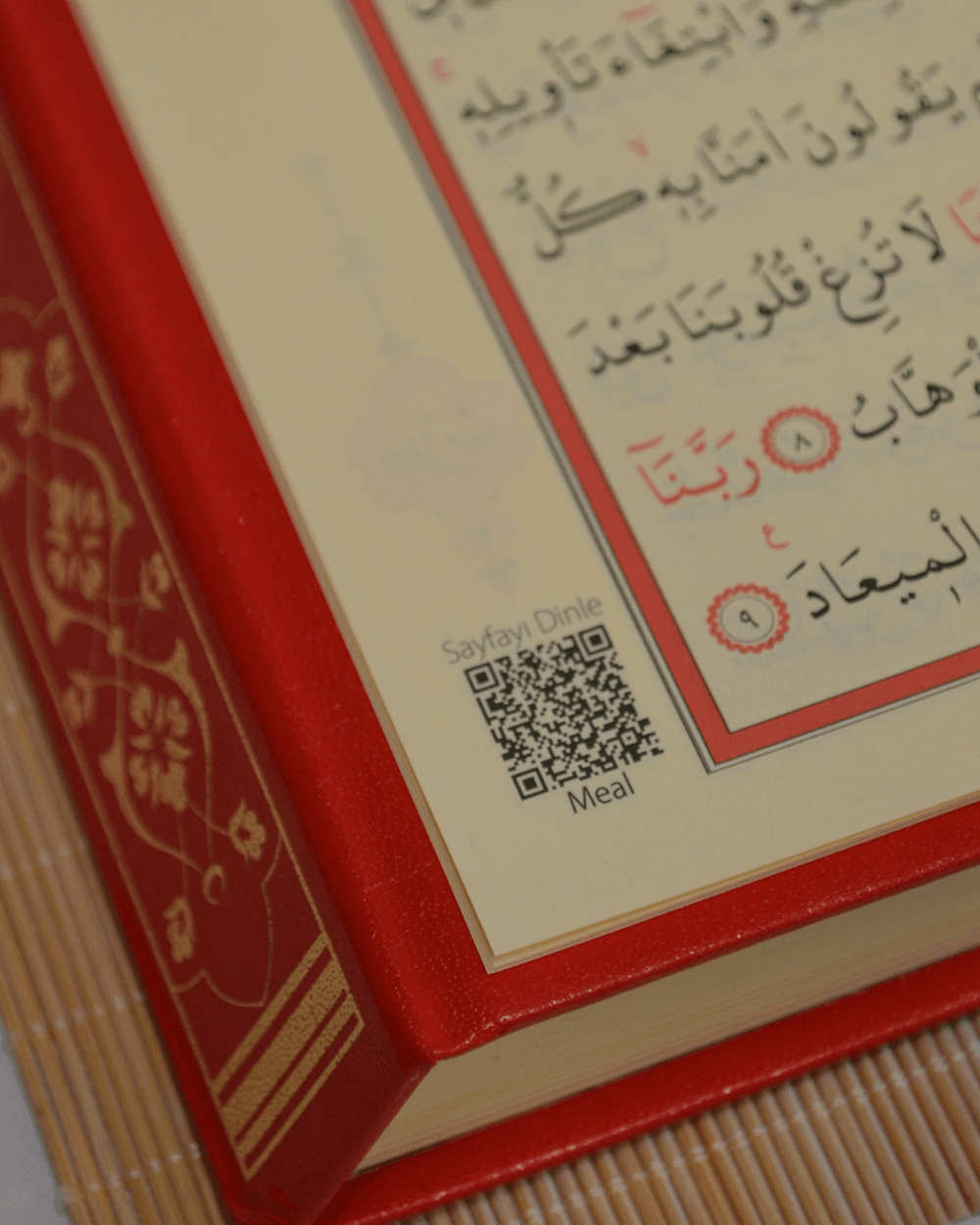 Bilgisayar Hatlı Mühürlü Kur'an-ı Kerim Cami Boy Kırmızı