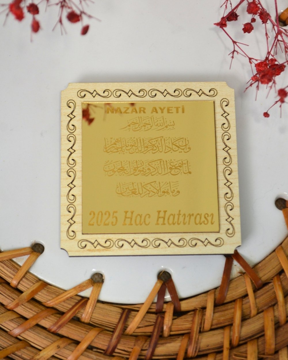 Kişiye Özel Hediyelik Magnet 20 Adet Gold | Hac, Umre, Mevlüt, Düğün, Nişan, Sünnet İçin Dolap Magneti