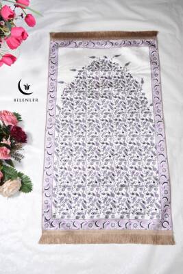 Pratik ve Taşınabilir İpek Dokulu Çantalı Seccade-MR08