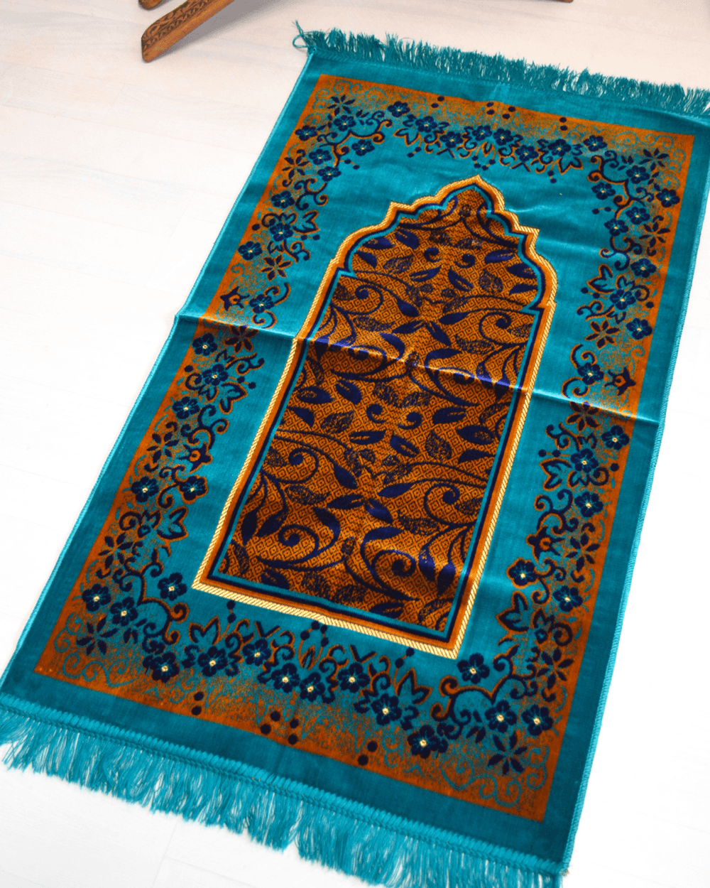 Kadife Seccade Kalın Yumuşak Doku - Şık ve Konforlu- 70x110 cm- Açık Mavi