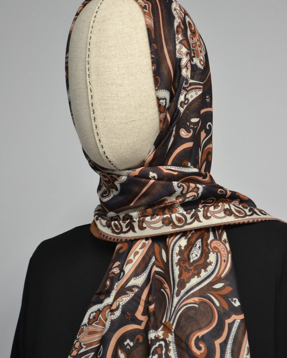 Etnik Desenli Pamuklu Şal Turuncu