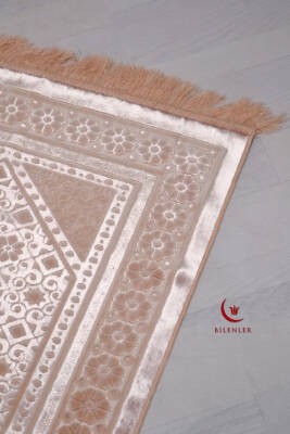 Hediyelik-Çeyizlik Lüks Kadife Seccade Somon