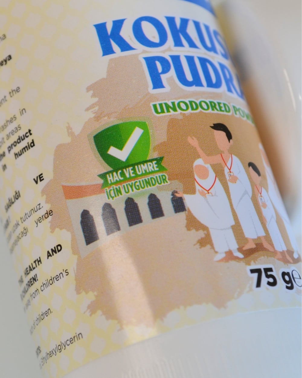 Umre ve Hac İçin Kokusuz Pudra – 75 gr, İhrama Uygun, Cilt Dostu ve Tahriş Önleyici