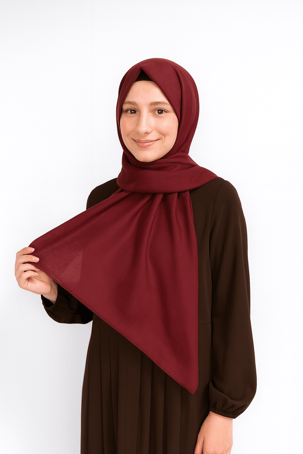 Pamuklu (Cotton) Şal - Bordo