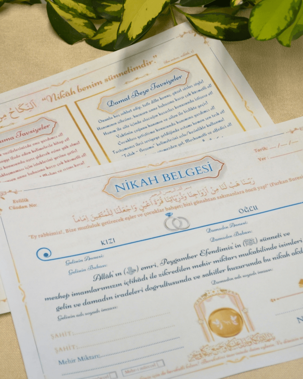 İmam Nikahı Hatıra Seti – Kadın ve Erkek İçin Özel Hediye Kutusu | Yasinli ve Tesbihli Nikah Seti