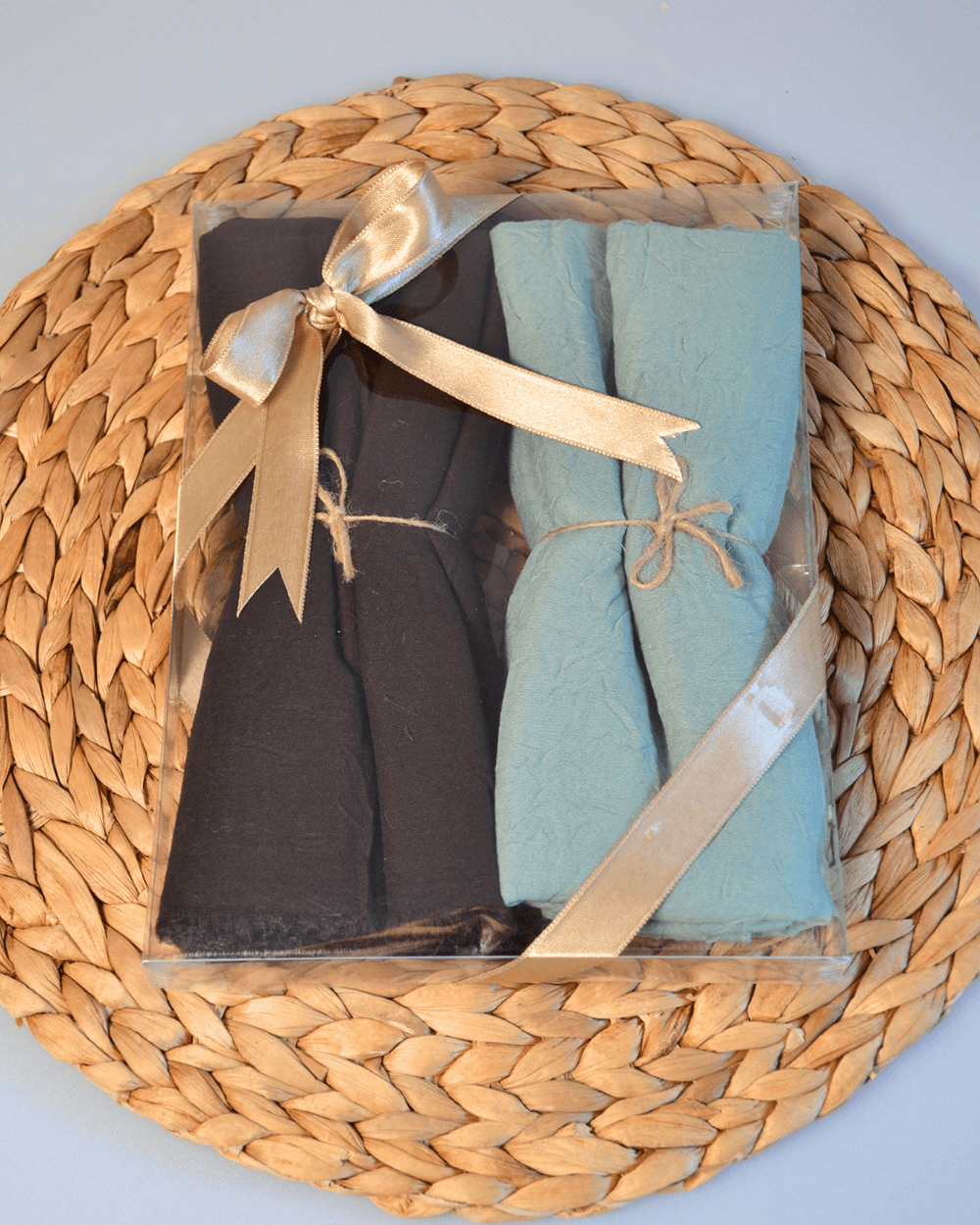 Bambu Kraş Şal 2’li Set Acı Kahve/ Su Yeşili– 75x210 cm | Nefes Alabilir; Terletmez; Tok Duruşlu Mevsimlik Kumaş