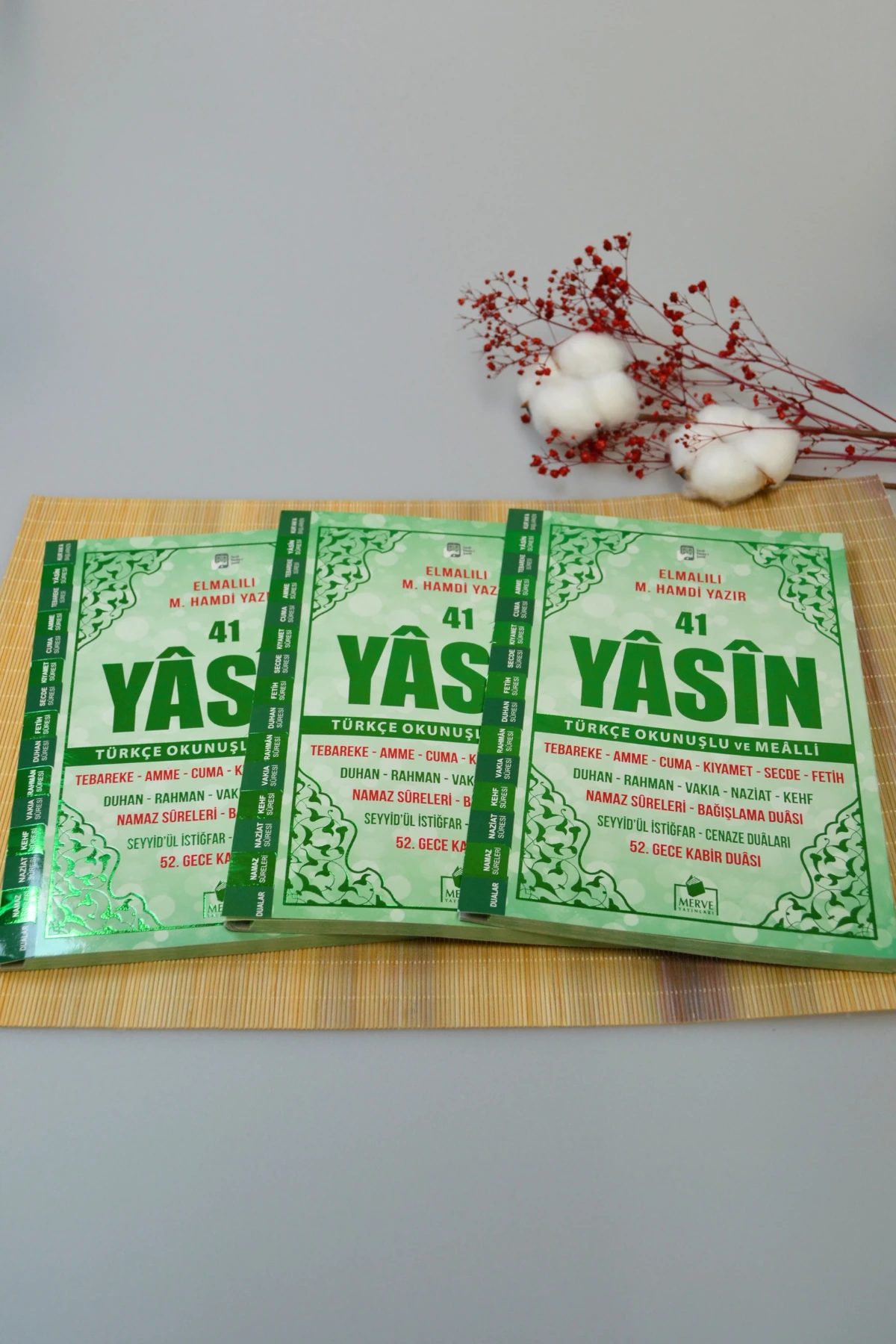 Çok Kolay Okunan Bilgisayar Hatlı 41 Yasin Dua Kitabı Orta Boy Yeşil