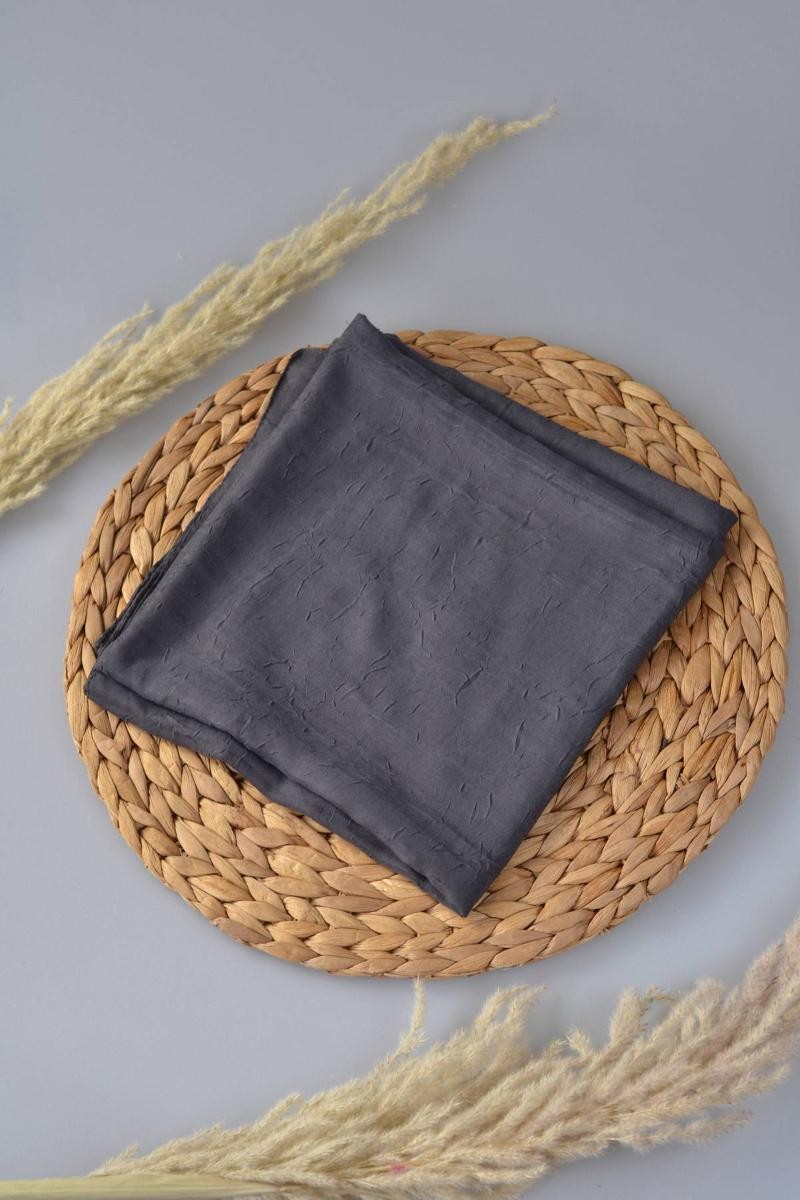 Bambu Kraş Eşarp Füme - Dört Mevsim- Yumuşak Dokulu