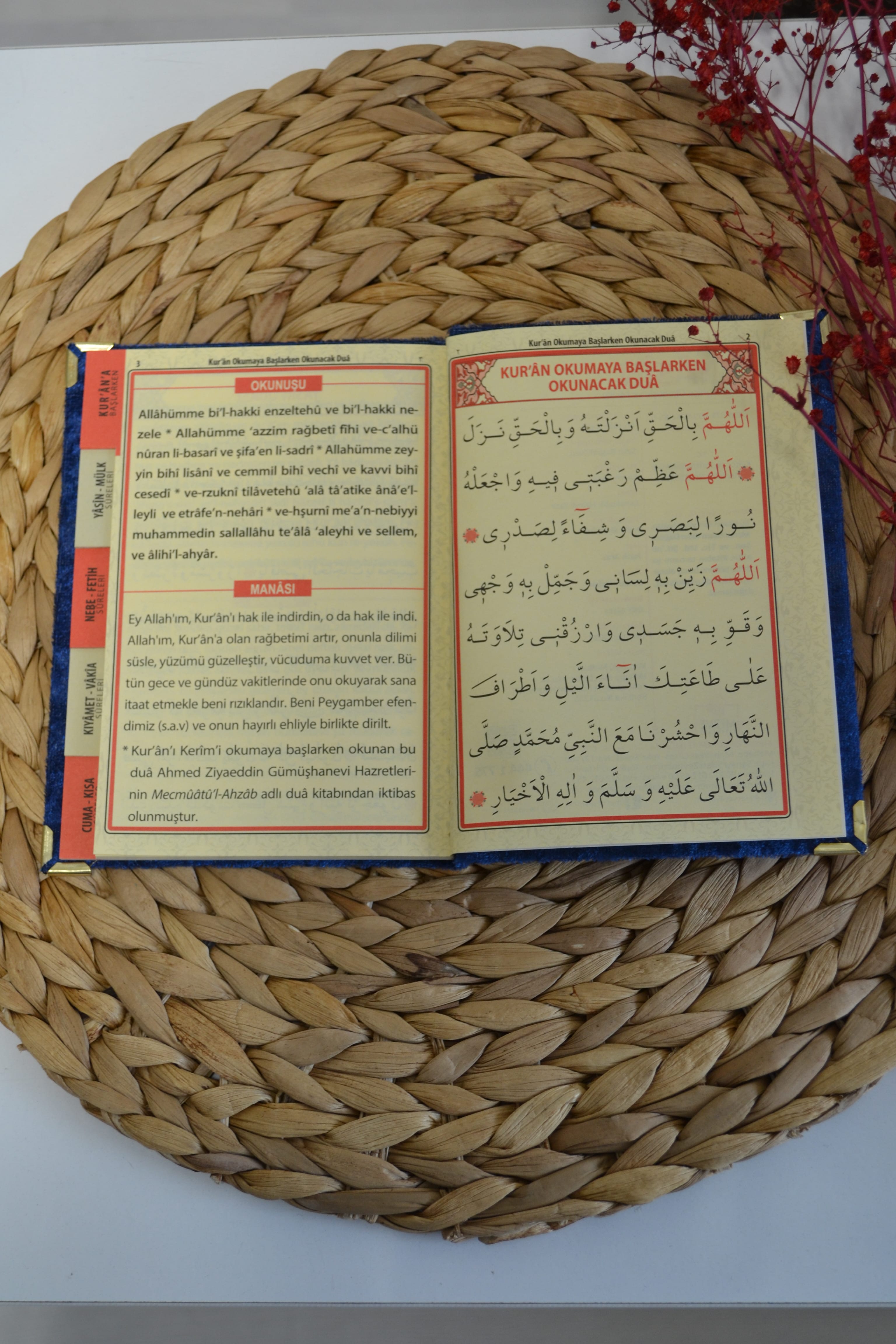 Kutulu 128 Sayfa Kadife Yasin ve İnci Tesbih Seti Yeşil 5 Adet
