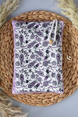 Pratik ve Taşınabilir İpek Dokulu Çantalı Seccade-MR08