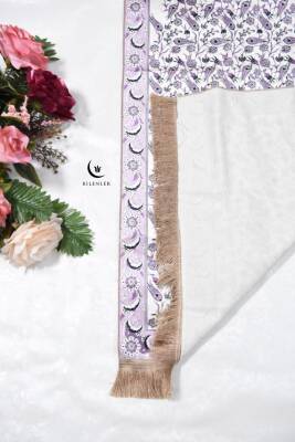 Pratik ve Taşınabilir İpek Dokulu Çantalı Seccade-MR08