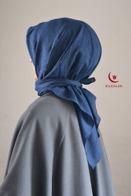 Bambu Kraş Eşarp Lacivert - Dört Mevsim- Yumuşak Dokulu