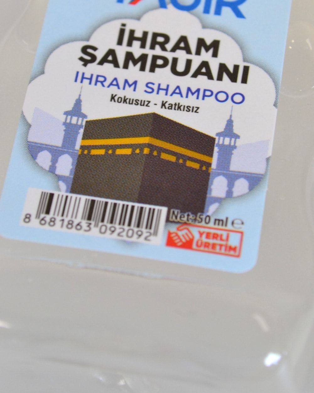 Umre ve Hac İçin Kokusuz İhram Şampuanı – 50 ml, Seyahat Boyu, İhrama Uygun- 5 Adet