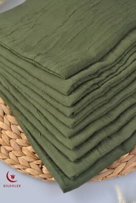 Bambu Kraş Eşarp Yeşil - Dört Mevsim- Yumuşak Dokulu