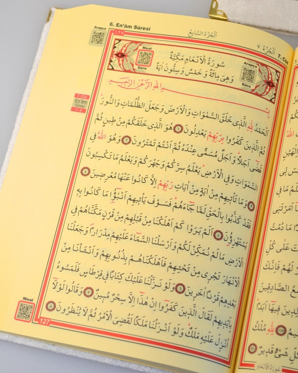 Pleksi Süslemeli Yasinli Kuran-ı Kerim Seti Beyaz