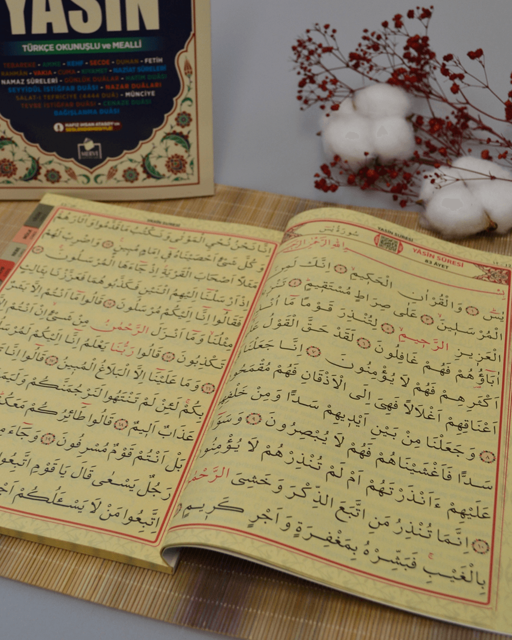 Türkçe Okunuşlu ve Mealli Bilgisayar Hatlı Çok Kolay Okunan 41 Yasin Dua Kitabı Orta Boy