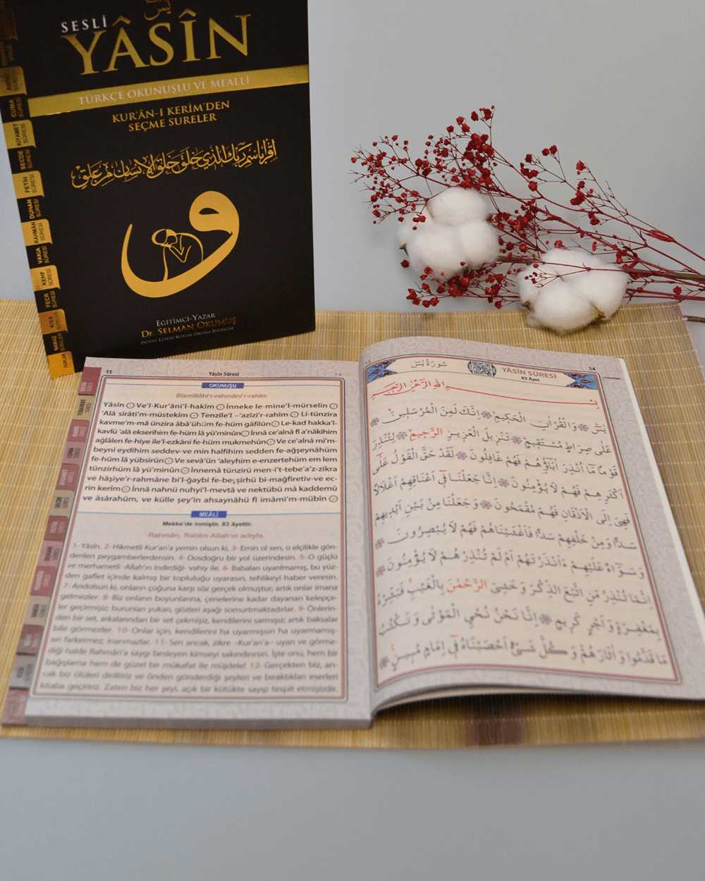 Türkçe Okunuşlu ve Mealli Sesli Yasin Dua Kitabı Orta Boy Fihristli