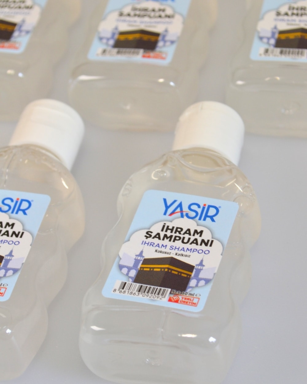Umre ve Hac İçin Kokusuz İhram Şampuanı – 50 ml, Seyahat Boyu, İhrama Uygun- 5 Adet