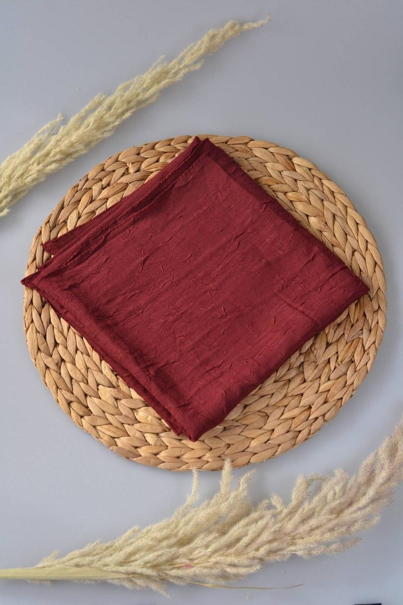 Bambu Kraş Eşarp Bordo - Dört Mevsim- Yumuşak Dokulu