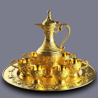 Safir 8 Parça Zemzem Takımı Altın Renk