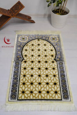 Lüks Kadife Seccade - 70x110 cm - Kalın Yumuşak Doku- Haki