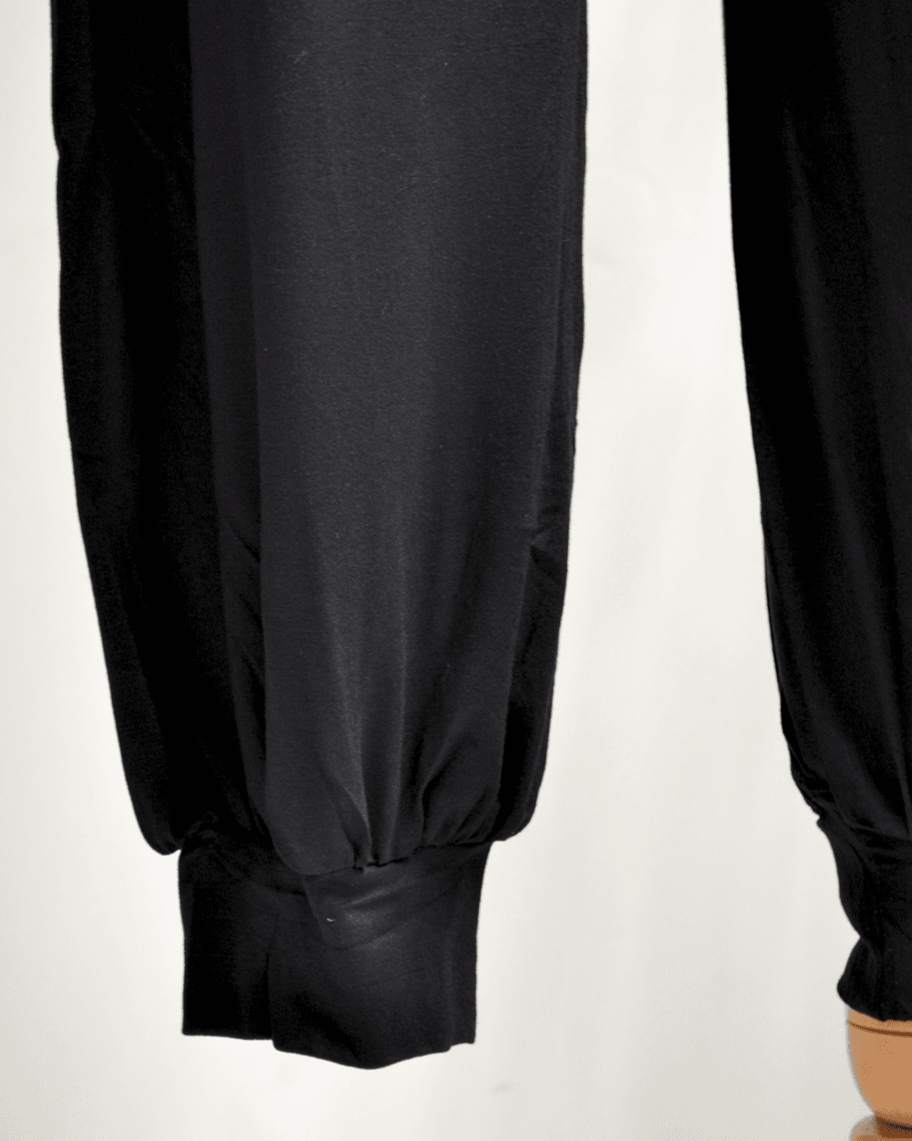 Kadın Siyah Penye Pantolon | S-4XL | Tesettür Rahat Kesim | Günlük & Umre Kıyafeti