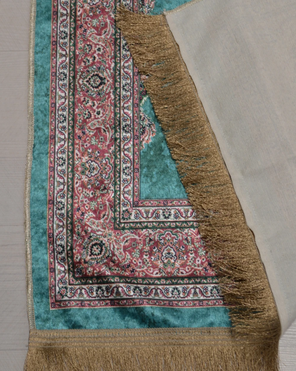 Pratik ve Taşınabilir İpek Dokulu Çantalı Seccade-M011