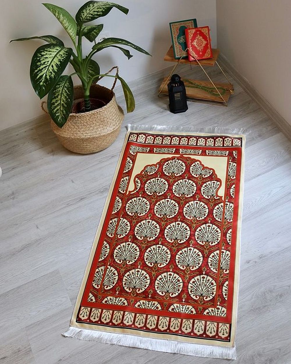 İpek Dokulu Keseli Seccade Çok Renkli- KT01