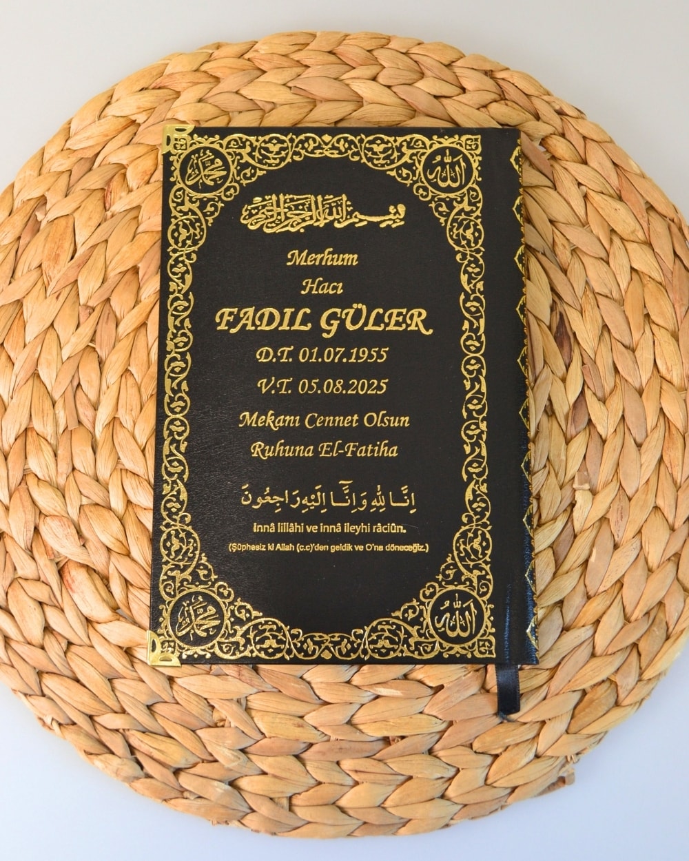 Kişiye Özel İsim Baskılı Ciltli Yasin Kitabı 128 Sayfa Orta Boy 40 Adet -Tül Keseli İnci Tesbihli Mevlüt ve Hatim Hediyesi