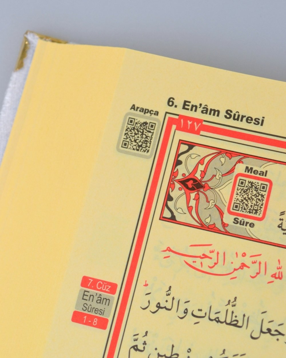 Pleksi Süslemeli Yasinli Kuran-ı Kerim Seti Beyaz