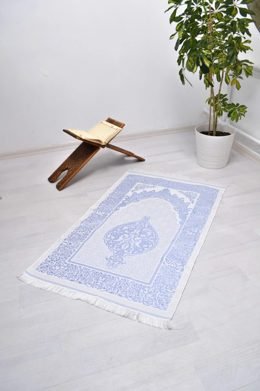 Pamuk Tafta Seccade Mavi