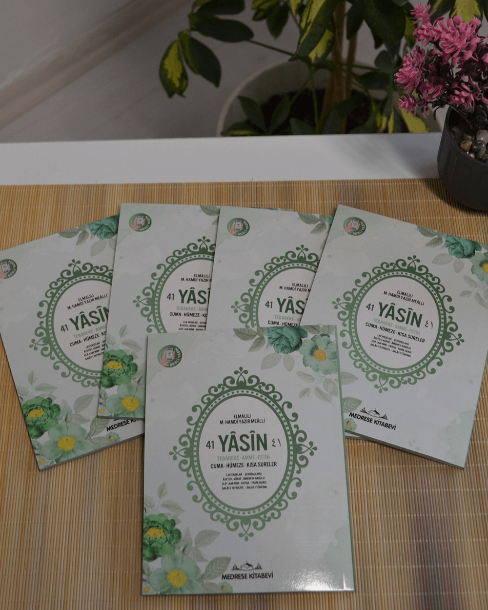 Mevlit Hediyeliği 41 Yasin Bilgisayar Hatlı Türkçe Okunuş Mealli ve Sesli 5 Adet Yeşil