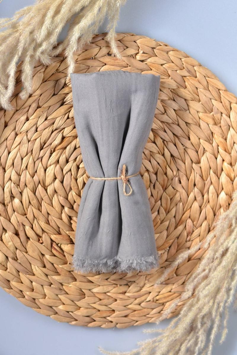 Bambu Kraş Şal Gri