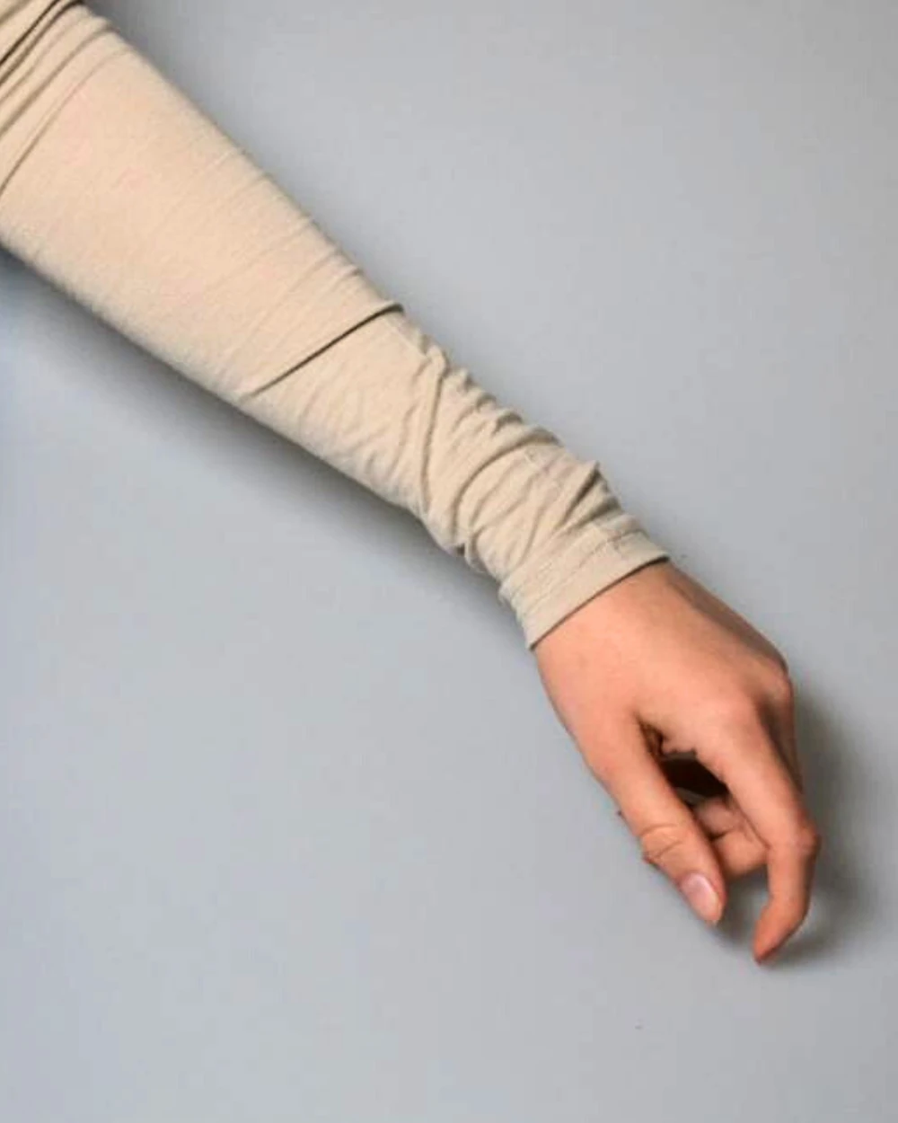 Pratik Tesettür Kolluk Penye Namaz Kolluğu Krem