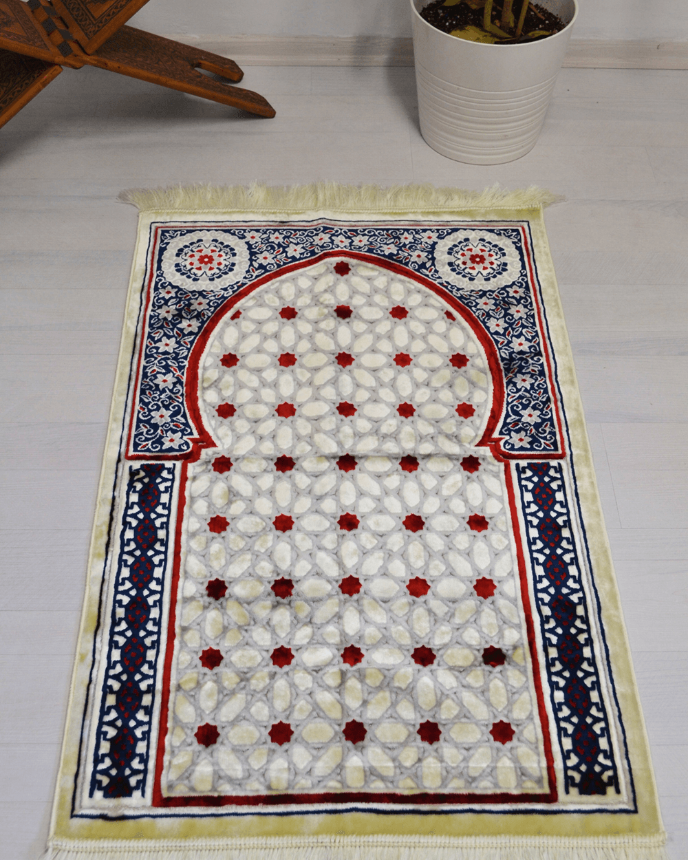 Lüks Kadife Seccade - 70x110 cm - Kalın Yumuşak Doku- Lacivert