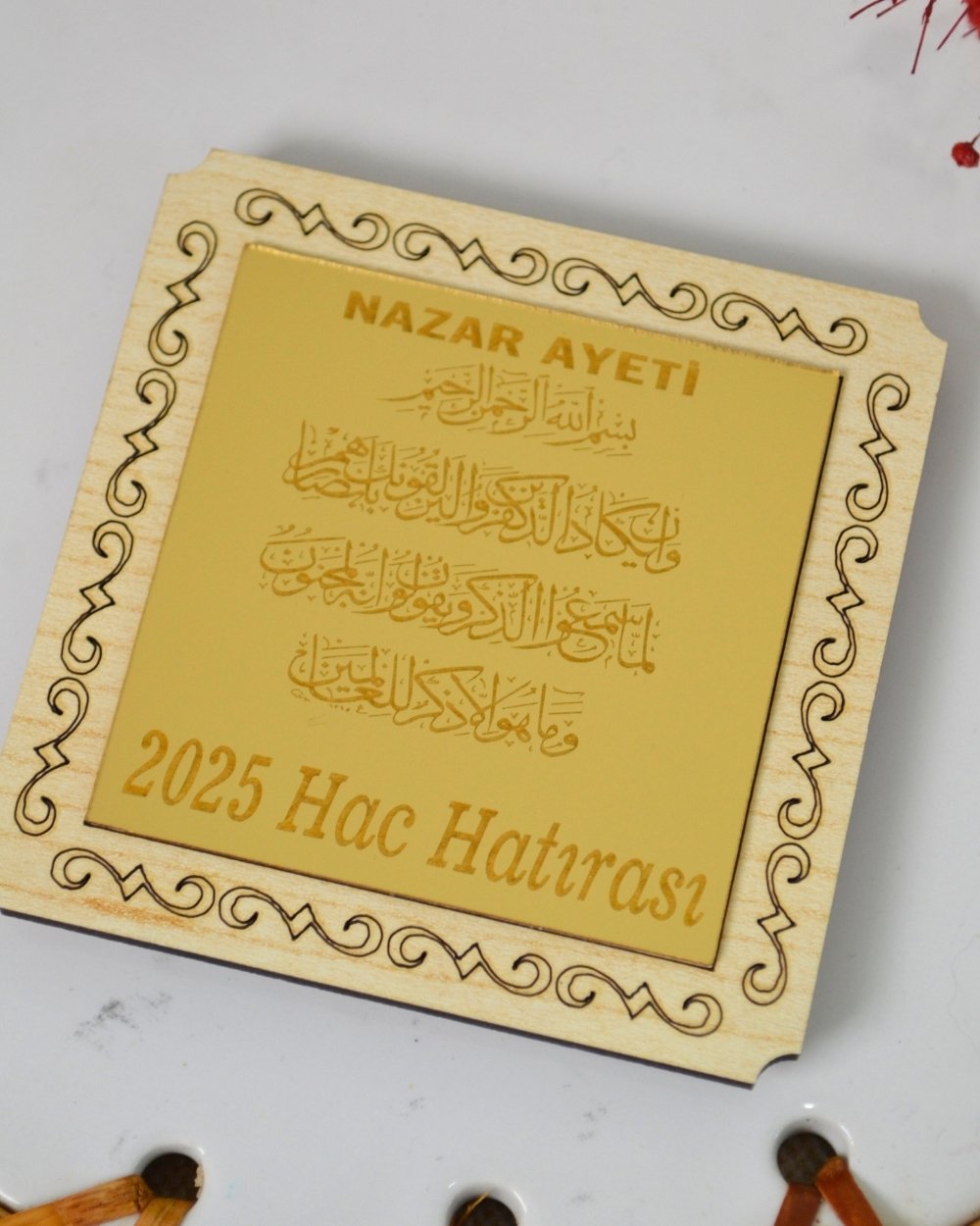 Kişiye Özel Hediyelik Magnet 20 Adet Gold | Hac, Umre, Mevlüt, Düğün, Nişan, Sünnet İçin Dolap Magneti