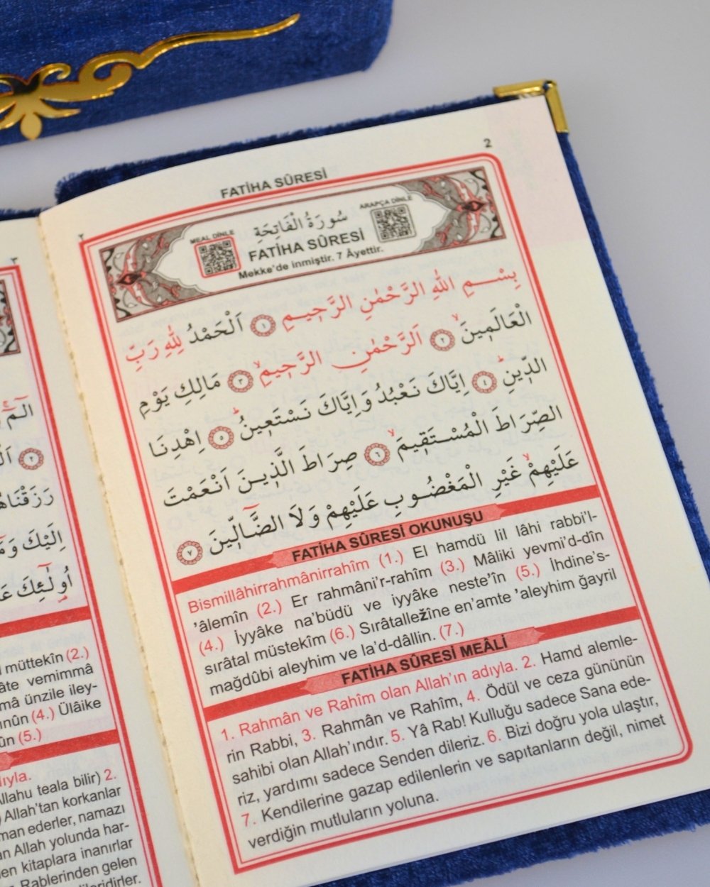 Pleksi Süslemeli Yasinli Kuran-ı Kerim Seti Lacivert