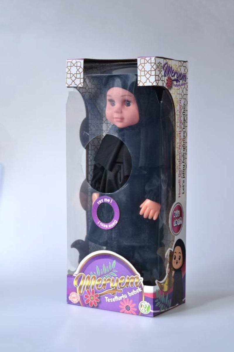 Tesettürlü Sesli Meryem Bebek Siyah Renk