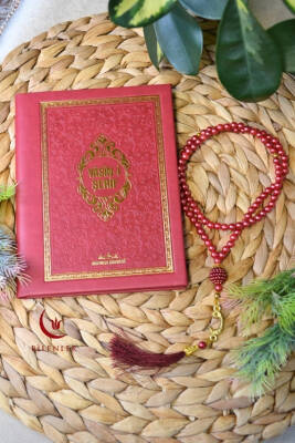 Tül Keseli İnci Tesbihli Yasin Kitabı Çanta Boy Termo Deri Kaplı Bordo– Arapça; Türkçe Okunuşlu ve Mealli – 128 Sayfa | Hac Umre ve Mevlit Hediyeliği