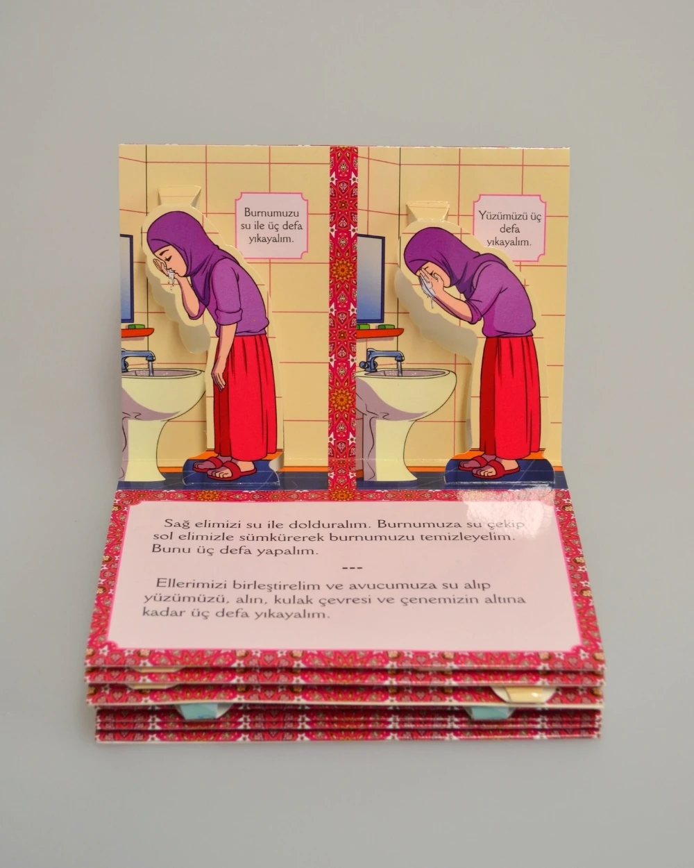 3 Boyutlu Abdest ve Namaz Öğreten Kitapçık Kız Çocuklar İçin – Eğitici İslami Çocuk Kitabı