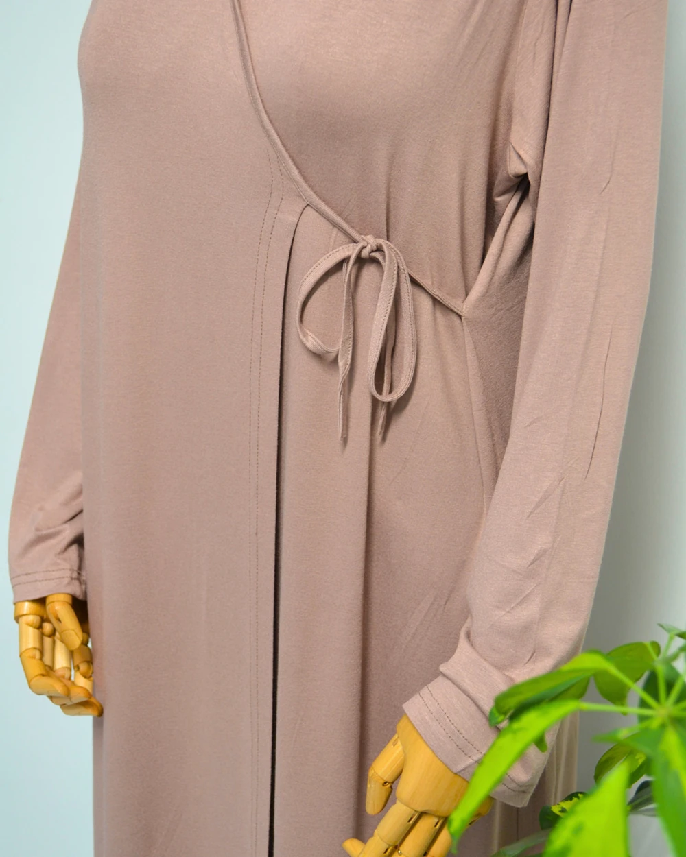 Kadın Yandan Bağlamalı Pamuklu Penye Namaz Elbisesi – 38-48 beden