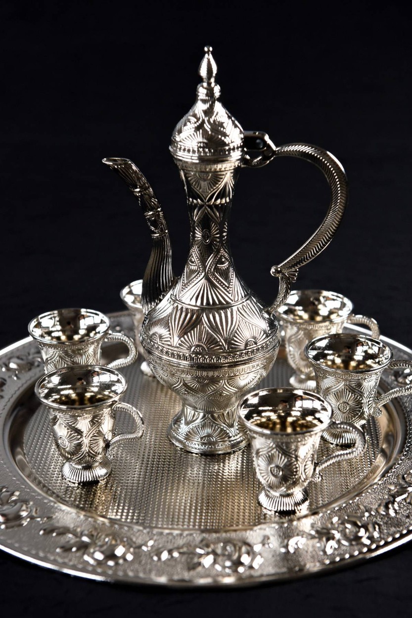 Hediyelik/ Sunumluk Gümüş Zemzem Takımı - 8 Parça