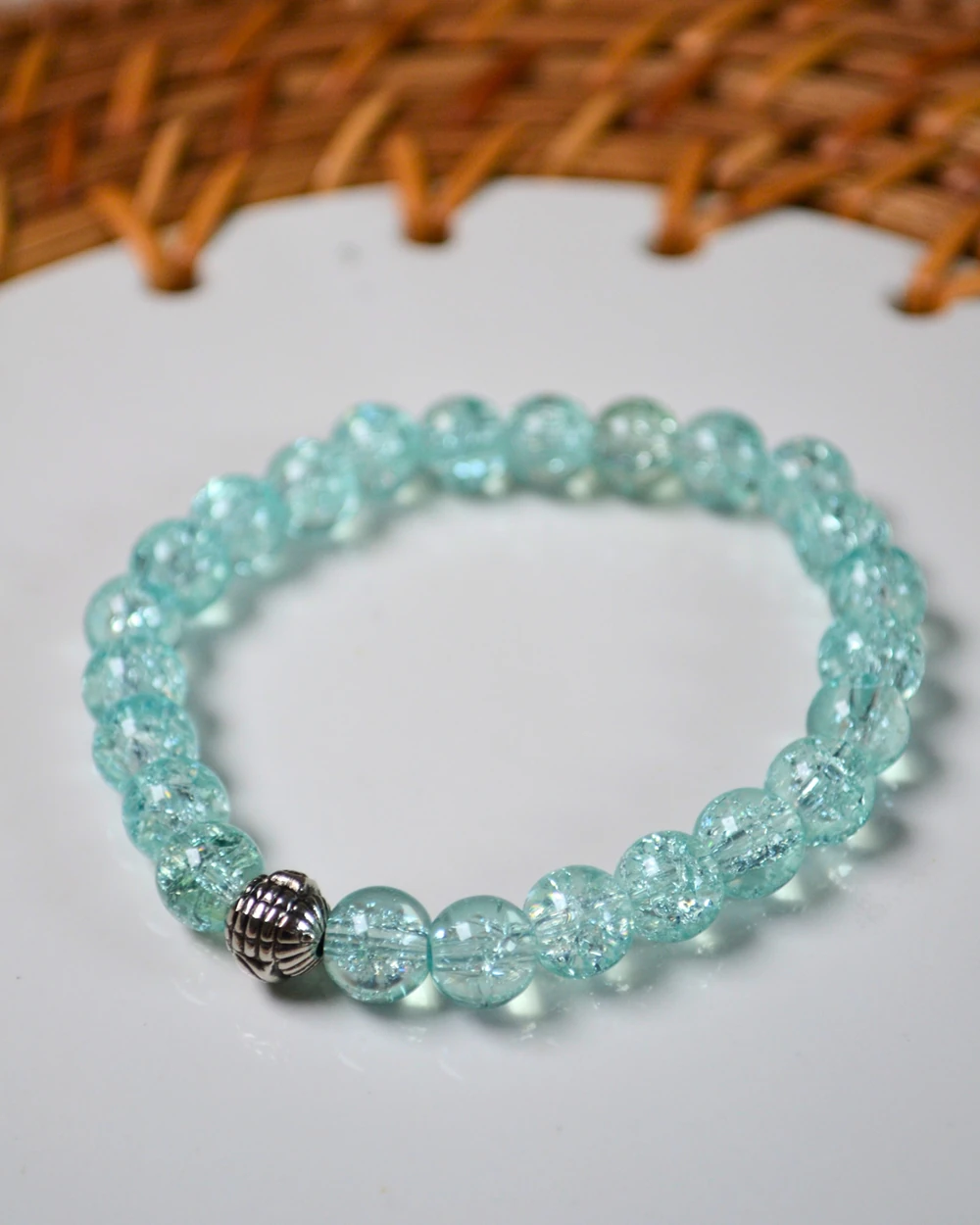 Bileklik Canlı Renkli Cam Boncuk Mavi 3 Adet – Her Bileğe Uyumlu; Şık ve Zarif Aksesuar